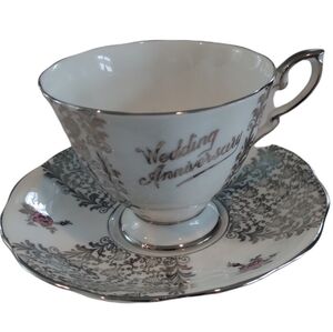 Royal Standard Bone China Tea Cup & Saucer Wedding Anniversary